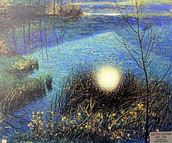riflessi di sole sul lago